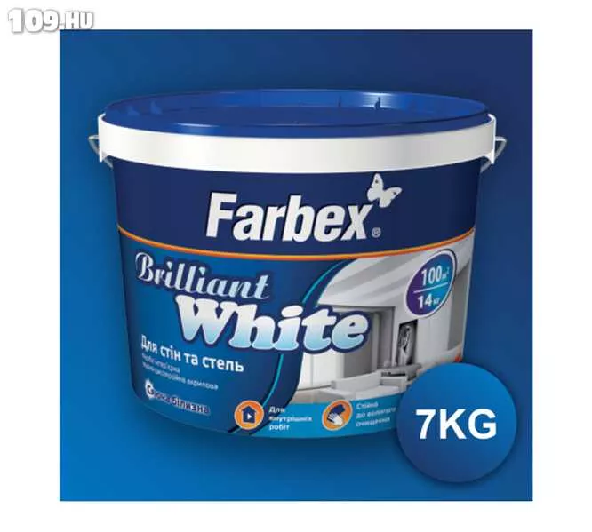 FARBEX BRILLIANT WHITE FALFESTÉK 7 KG